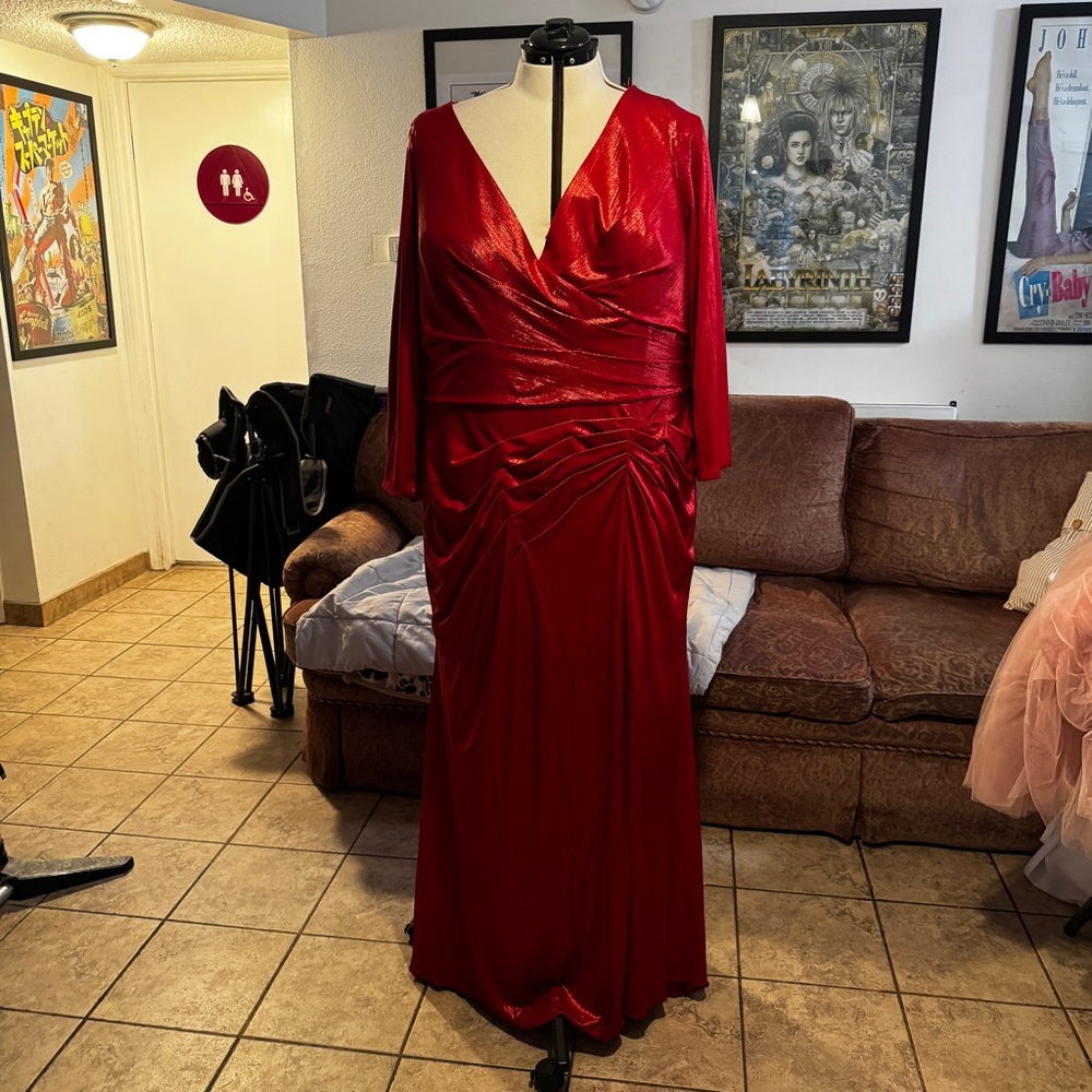 Sydney's Closet Scarlet Long Sleeve Gown